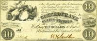 Gallery image for Confederate States of America p26a: 10 Dollars
